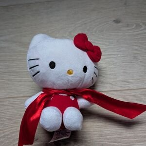 Hello Kitty Plush Toy with Red Bow